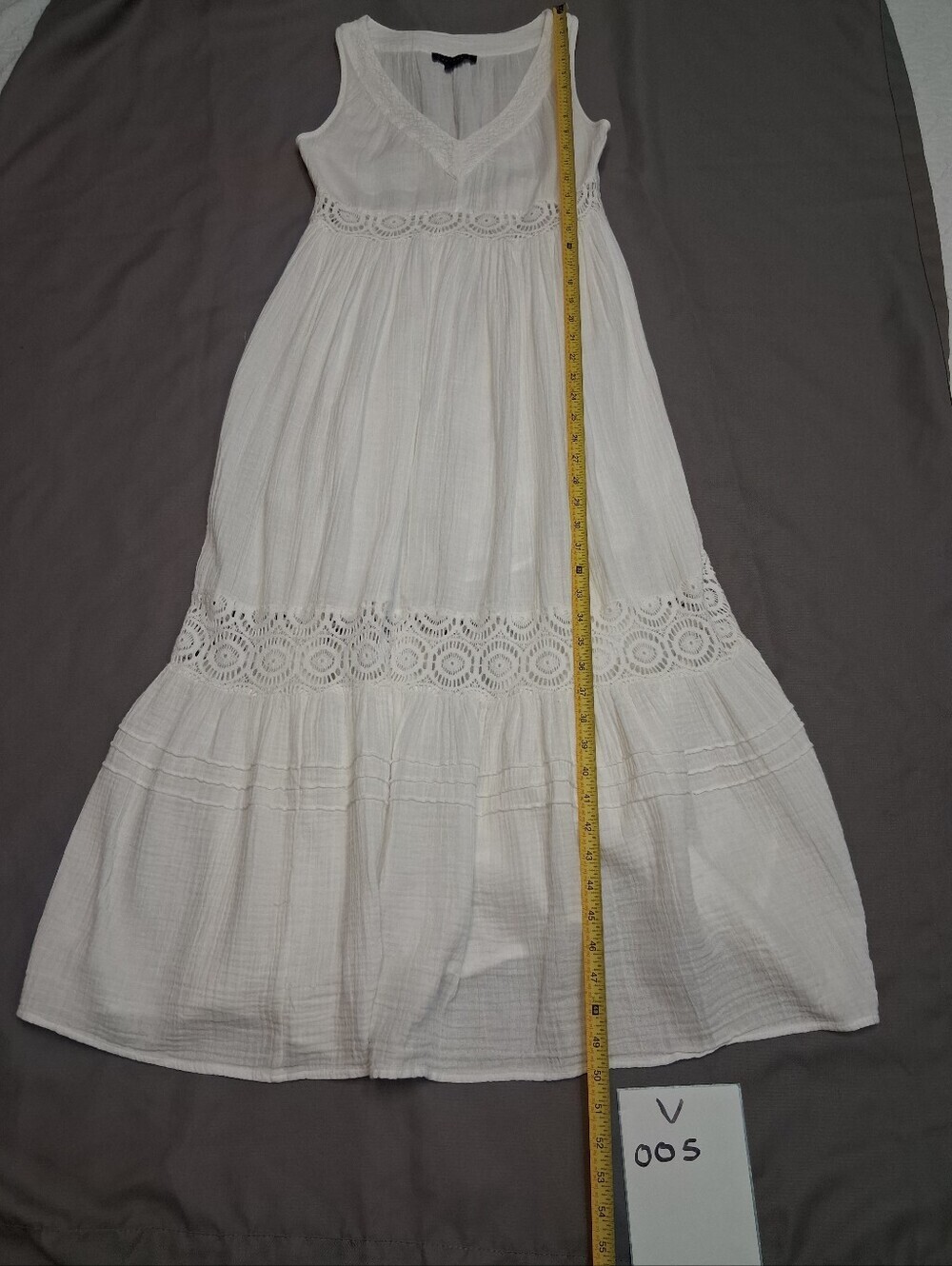 Sanctuary White Lace-Trim Midi Dress XS - Picture 9 of 16